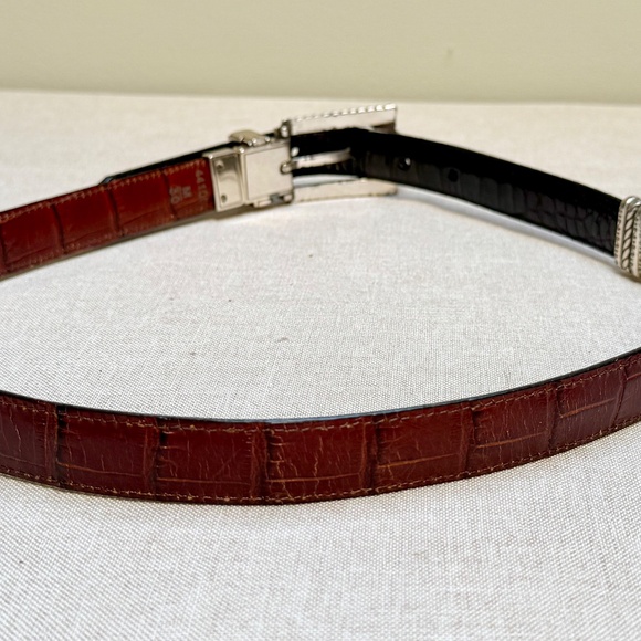 Brighton Vintage Two Tone Reversible Belt M 30 - Picture 3 of 12